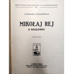 Windakiewicz Stanisław - Mikołaj Rej z Nagłowic, Lublin 1922