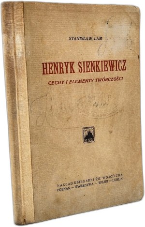 Lam Stanislaw - Henryk Sienkiewicz - features and elements of creativity, Poznań ca. 1924