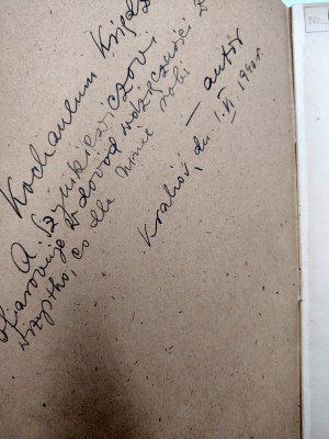 Tyc J. - Pushkin's translations of Mickiewicz, Cracow 1939 [ Dedication by the author ].