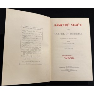 P. CARUS - The Gospel of Buddha [7th ed., English, 1900]