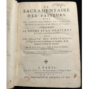 [STARODRUK] Le Sacramentaire des Pasteurs [1710]
