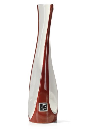 Vase with the logo of 
