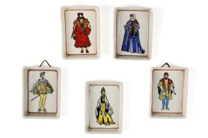 Miniature plaques depicting Polish royal couples from the 16th century, Cepelia 