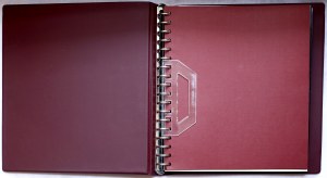 numismatic accessories, maroon banknote clasper after Lucow collection together with a business card
