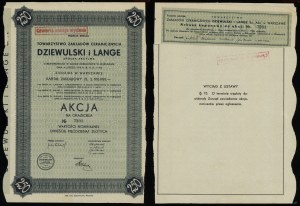Poland, bearer share of 250 PLN, 1937, Warsaw