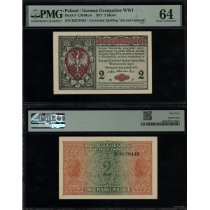 Polska, 2 marki polskie, 9.12.1916