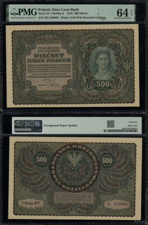 Poland, 500 Polish marks, 23.08.1919