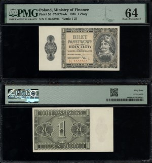 Poland, 1 zloty, 1.10.1938