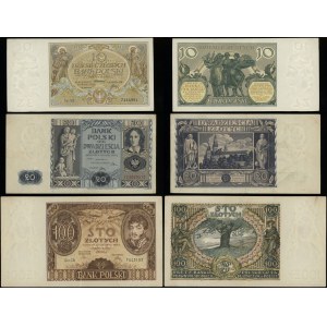 Polska, zestaw 3 banknotów, 1929-1934