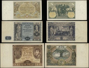 Poland, set of 3 banknotes, 1929-1934