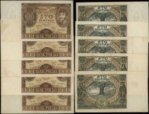 Poland, set: 5 x 100 zloty, 9.11.1934