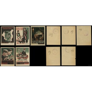 II Rzeczpospolita Polska, zestaw 5 cegiełek, 1937-1938