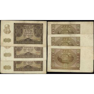Polska, zestaw: 3 x 100 złotych, 1.03.1940
