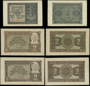 Poland, set of 3 banknotes, 1940-1941
