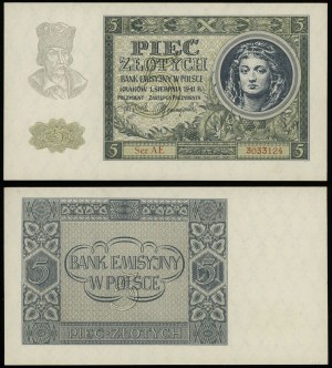 Poland, 5 zloty, 1.08.1941