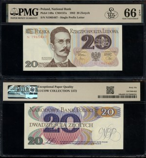 Poland, 20 zloty, 1.06.1982