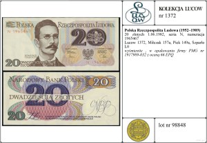 Poland, 20 zloty, 1.06.1982