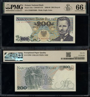 Poland, 200 zloty, 1.06.1986