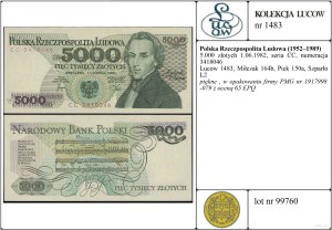 Poland, 5,000 zloty, 1.06.1982