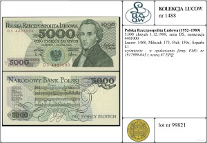 Poland, 5,000 zloty, 1.12.1988