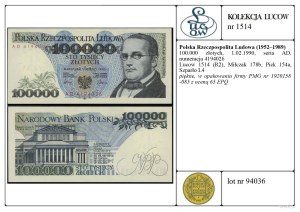 Poland, 100,000 zloty, 1.02.1990