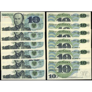Polska, zestaw: 6 x 10 złotych, 1.06.1982