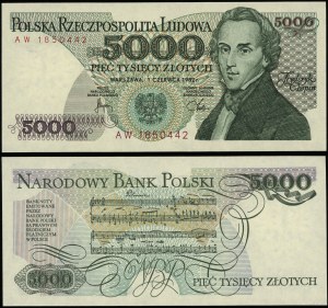 Poland, 5,000 zloty, 1.06.1982