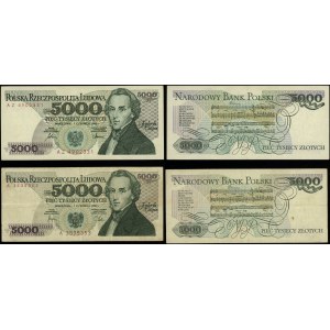 Polska, zestaw: 2 x 5.000 złotych, 1.06.1982 i 1.06.1986