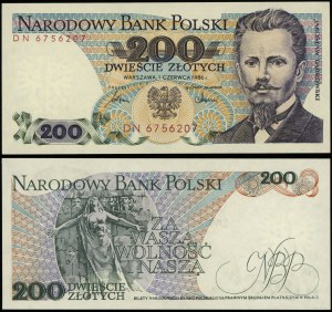 Poland, 200 zloty, 1.06.1986