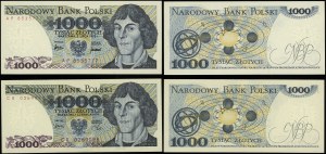 Polska, zestaw: 2 x 1.000 złotych, 1975-1979
