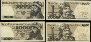 Poland, set: 2 x 2,000 zloty, 1.05.1977