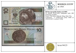 Poland, 10 zloty, 25.03.1994