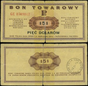 Poland, $5 voucher, 1.10.1969