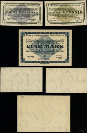 World War I, set of 3 vouchers, 1.02.1916