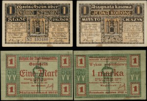 Silesia, set of 2 banknotes, 1919-1921
