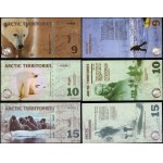 tereny Arktyki, zestaw 14 banknotów