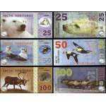 tereny Arktyki, zestaw 14 banknotów