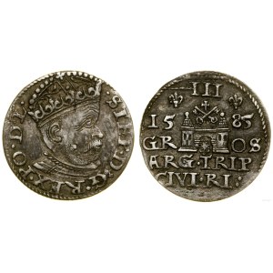 Polska, trojak, 1585, Ryga