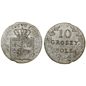 Polska, 10 groszy, 1831 KG, Warszawa