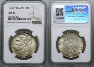 Poland, 10 zloty, 1938, Warsaw