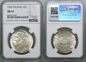 Poland, 10 zloty, 1939, Warsaw