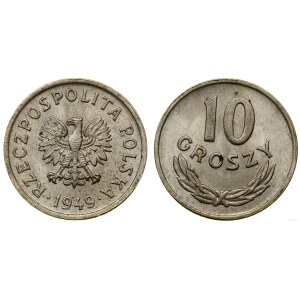 Polska, 10 groszy, 1949, Kremnica