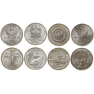 Polska, zestaw 4 x 2 złote, 1995, Warszawa