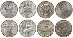 Poland, set of 4 x 2 gold, 1995, Warsaw