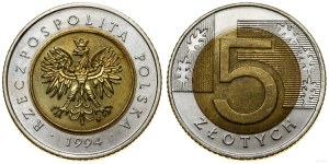Poland, 5 zloty, 1994, Warsaw