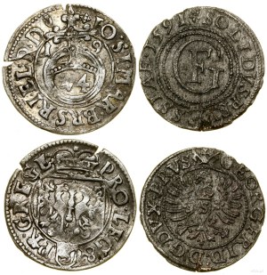 Ducal Prussia (1525-1657), set of 2 coins, 1591-1619