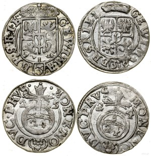 Ducal Prussia (1525-1657), set: 2 x half-tracks, 1624, 1625, Königsberg