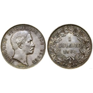 Niemcy, gulden, 1860, Karlsruhe