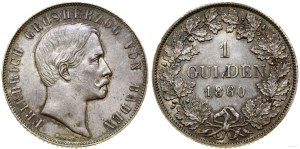 Germany, guilder, 1860, Karlsruhe