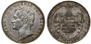 Germany, two-dollar = 3 1/2 guilders, 1859 F, Dresden